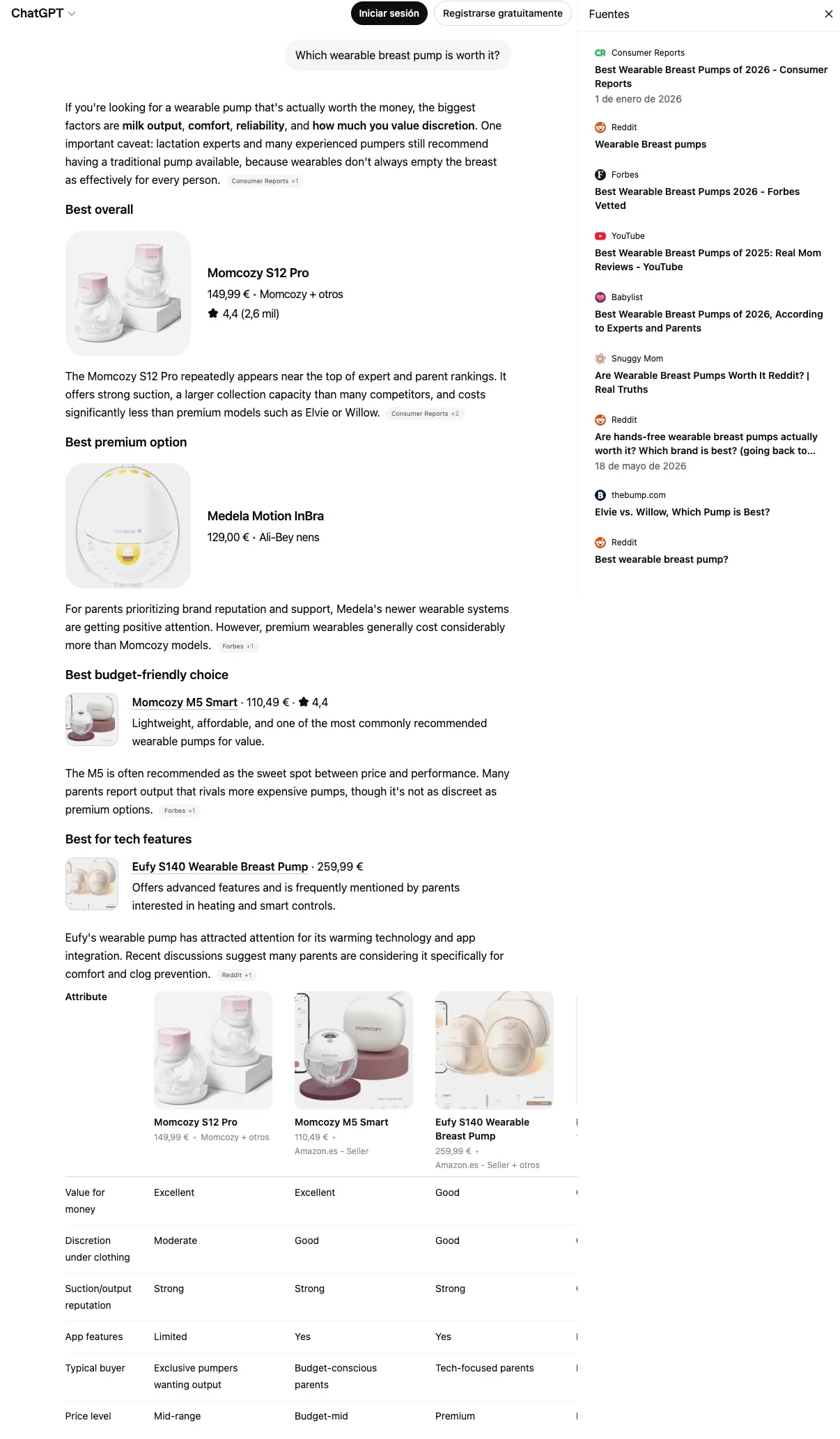 GEO for Baby Brands 1 chatgp breast pump