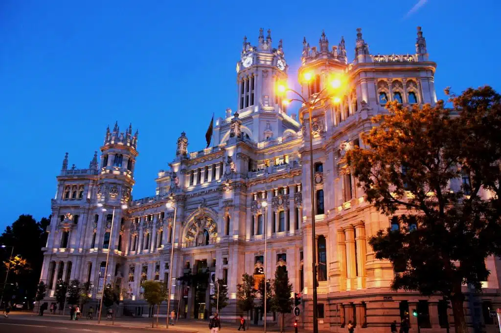 spain, madrid, architecture, capital, urban, building, heaven, lights, madrid, madrid, madrid, madrid, madrid